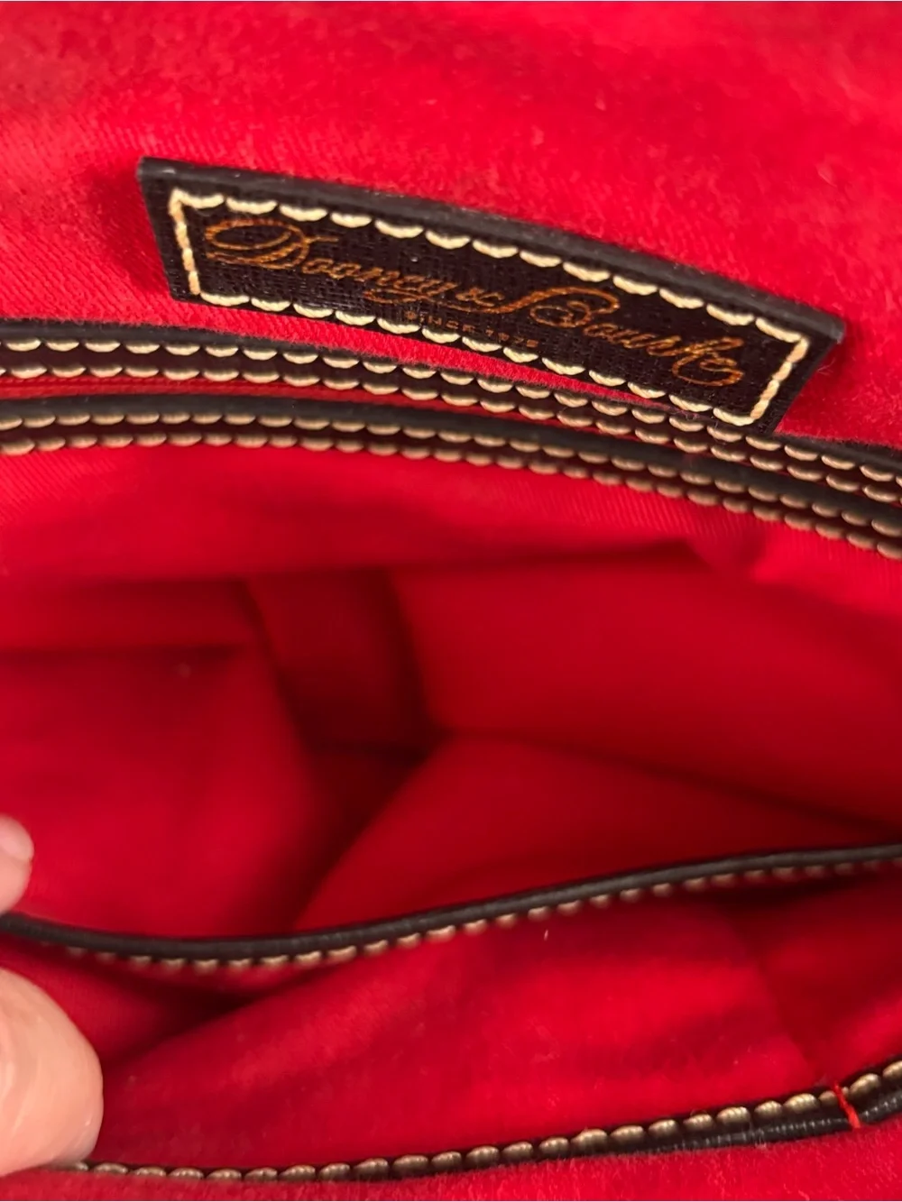 Red Buffalo Plaid Satchel with Black Leather Trim